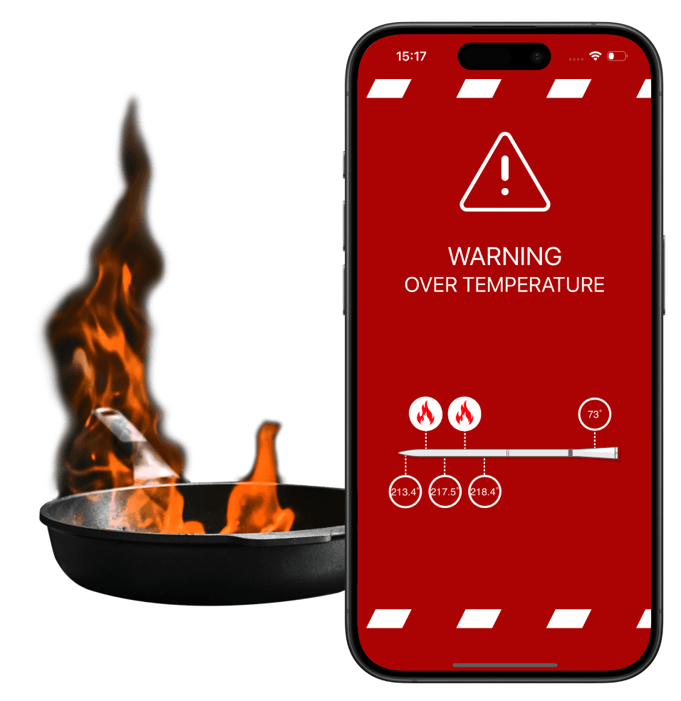 Warning indicators for food safety alerts