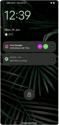 Use the buttons at the bottom of the slide to navigate throught the slider, Pork Shoulder Estimate Cook time on lock screen